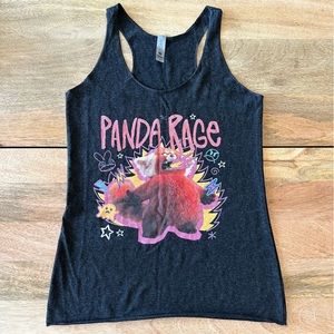 Disney Pixar Turning Red “Panda Rage” Mei Mei Lee Gray Racerback Tank Top